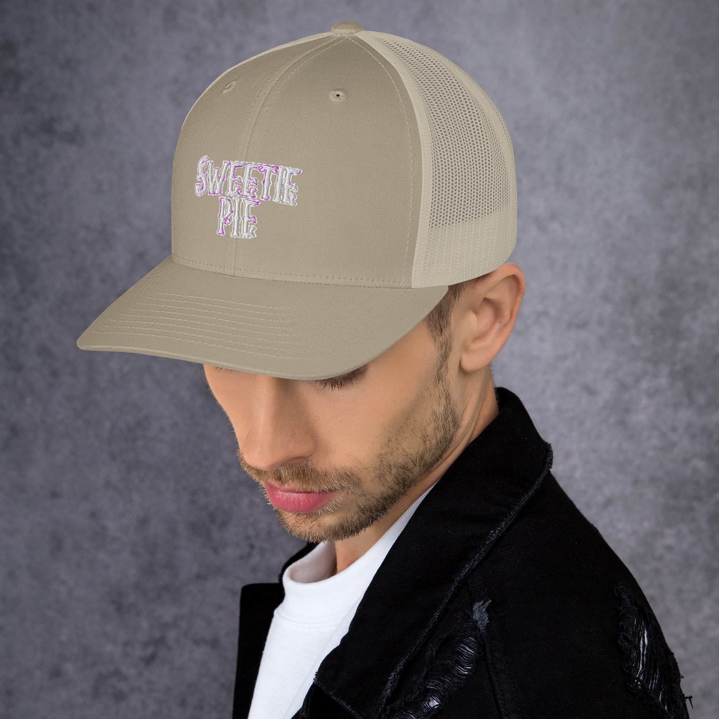 Sweetie Pie Logo Embroidered Trucker Cap (See Stitching Color Note in Description)
