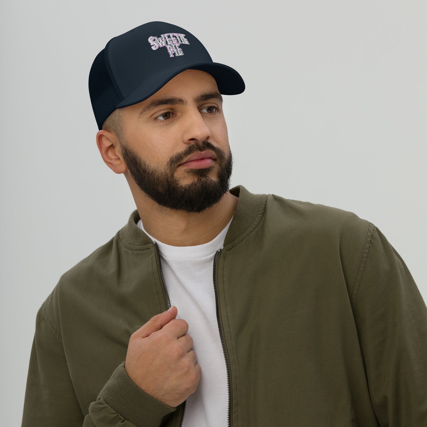 Sweetie Pie Logo Embroidered Trucker Cap (See Stitching Color Note in Description)