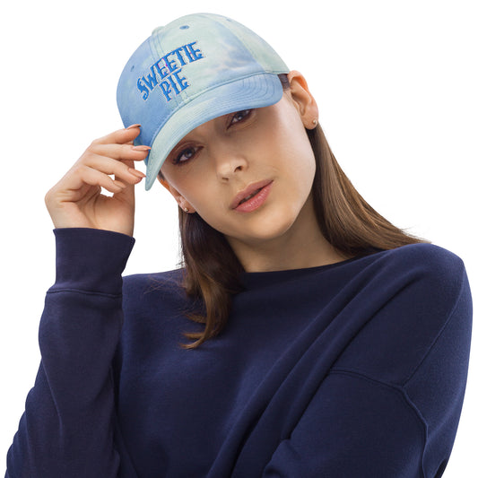 Sweetie Pie Logo Sky Blue Tie Dye Hat (See Stitching Note)